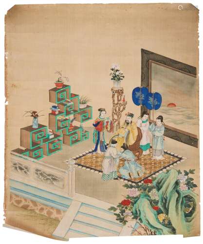 CHINESE SCHOOL (19TH CENTURY) ink and colour on paper, depic...