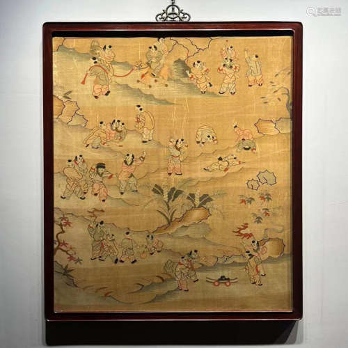 CHINESE QING DYNASTY BAIZI PAINTING