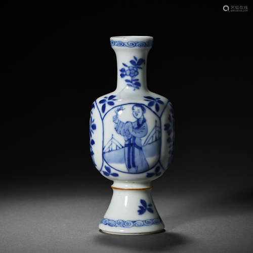 CHINESE QING DYNASTY BLUE VASE