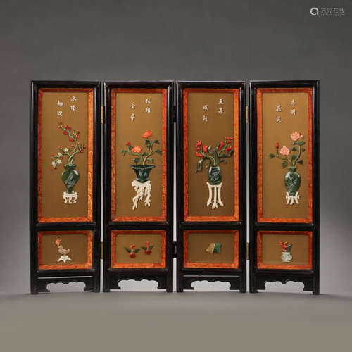 CHINESE QING DYNASTY DUOBAO SCREEN