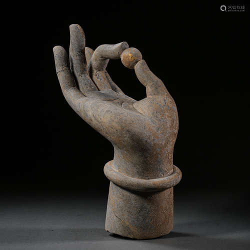 CHINESE TANG DYNASTY STONE CARVING BUDDHA HAND