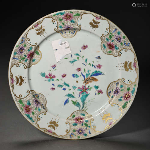 CHINESE QING DYNASTY FAMILLE ROSE PLATE