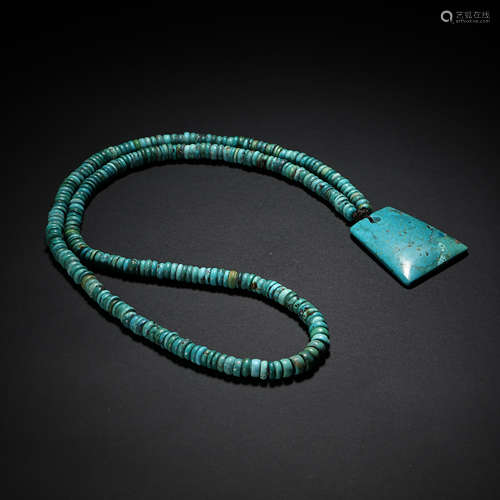 CHINESE WARRING STATES TURQUOISE NECKLACE