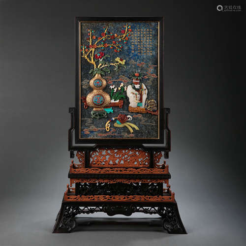 CHINESE QING DYNASTY DUOBAO SCREEN