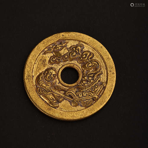 CHINESE QING DYNASTY PURE GOLD COIN (SUPPORT TESTING)