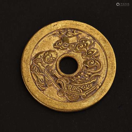 CHINESE QING DYNASTY PURE GOLD COIN (SUPPORT TESTING)