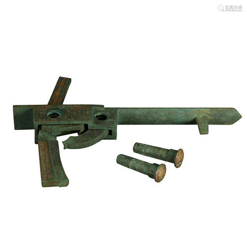 CHINESE WARRING STATES BRONZE CROSSBOW MACHINE