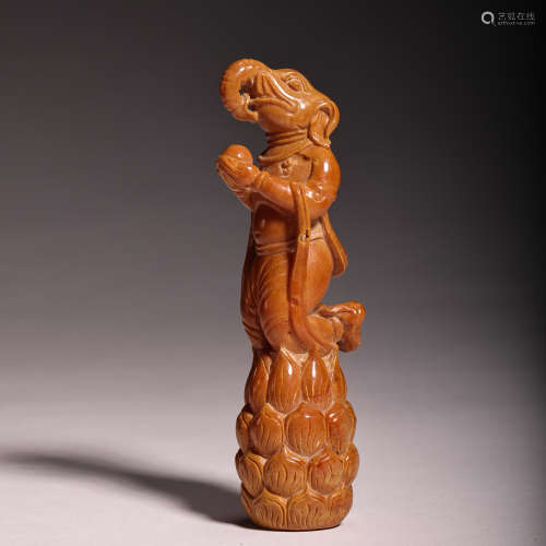 CHINESE QING DYNASTY WAX ORNAMENT
