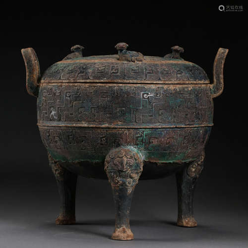 CHINESE WARRING STATES BRONZE DING