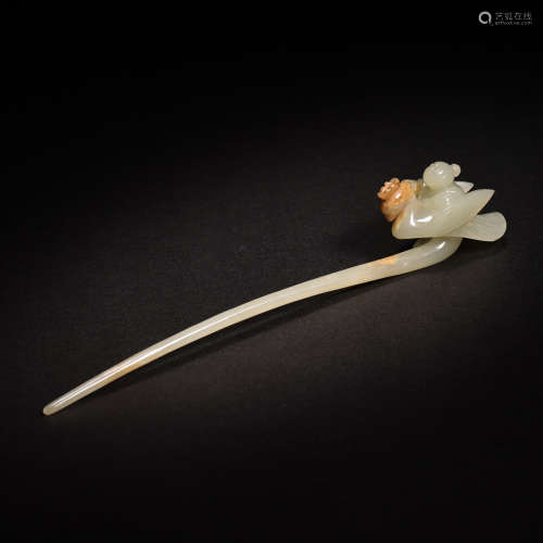 CHINESE SONG DYNASTY HETIAN JADE HAIRPIN