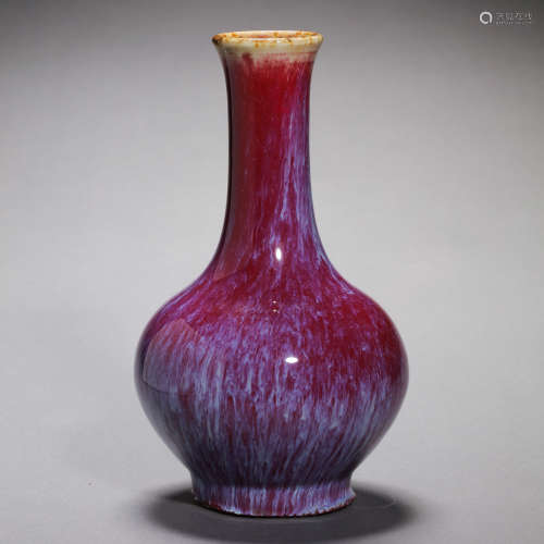 CHINESE QING DYNASTY DING WARE VARIABLE GLAZED BOTTLE