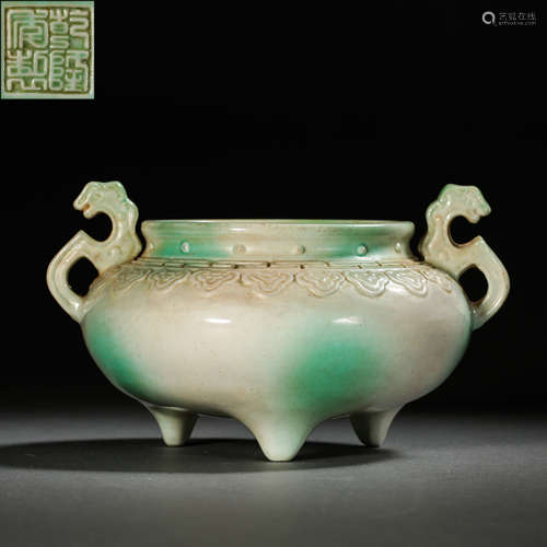 CHINESE QING DYNASTY SU COLOR INCENSE BURNER