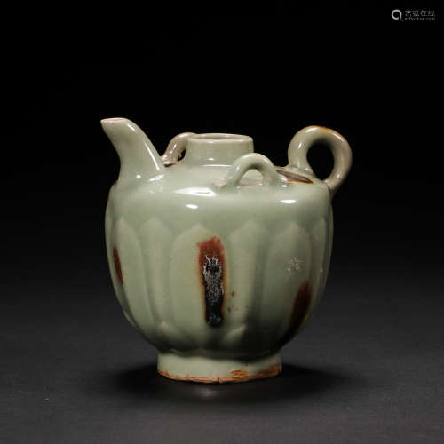 CHINESE SONG DYNASTY LONGQUAN WARE DOT COLOR POT