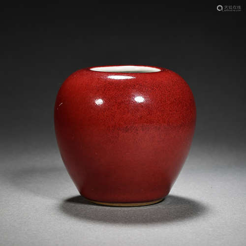 CHINESE QING DYNASTY JI RED GLAZE JAR