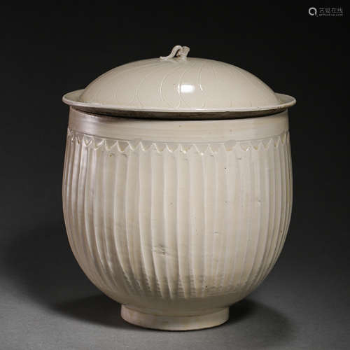 CHINESE SONG DYNASTY DING WARE LID JAR