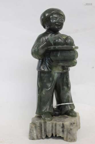 Chinese Jade Carved Standing Boy