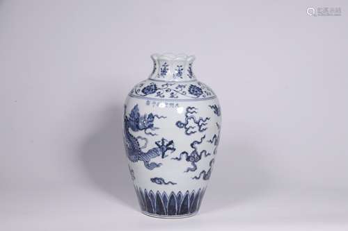 Chinese Blue and White Porcelain Vase