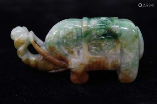 Chinese Jadeite Carved Elephant