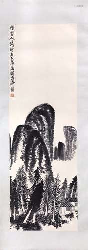 Chinese Ink Color Landscape Painting