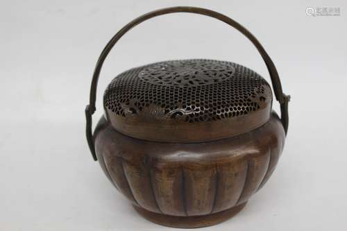 Qing Chinese Bronze Hand Warmer