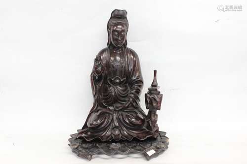 Chinese Wood Carved Guanyin