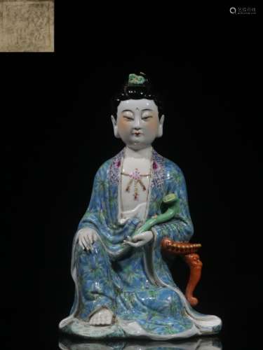 Chinese Famille Rose Porcelain Guanyin,Mark