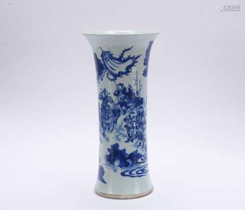 A blue and white 'figure' vase