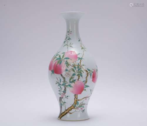 A famille-rose 'peach' vase