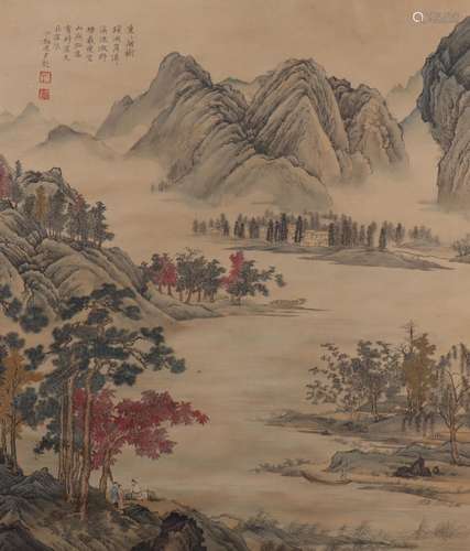 A Chen shaomei's landscape painting