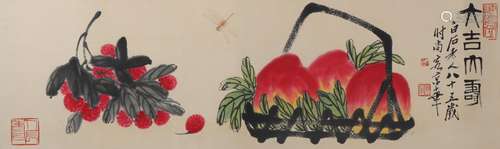 A Qi baishi's fruits painting(without frame)