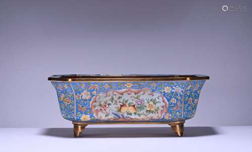 An enamel 'floral' washer