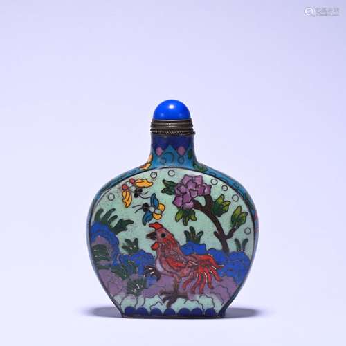 A Cloisonne enamel snuff bottle