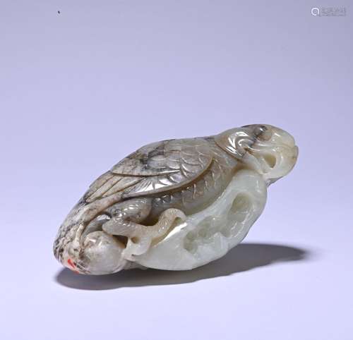 A jade bird ornament