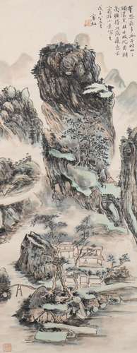 A Huang binhong's landscape painting