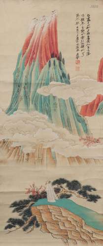 A Zhang daqian's landscape painting