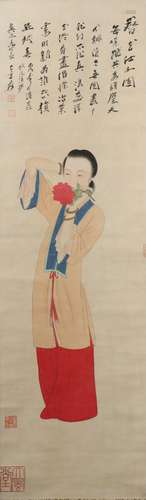 A Zhang daqian's maid painting