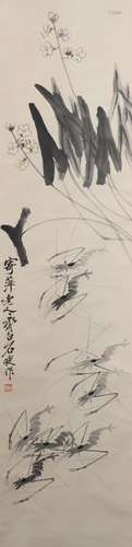 A Qi baishi's shrimp painting