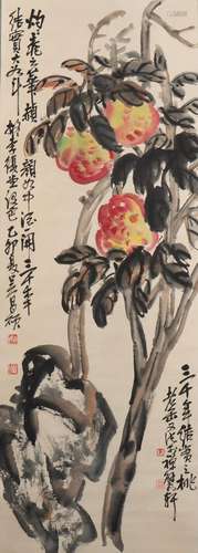 A Wu changshuo's flowers painting