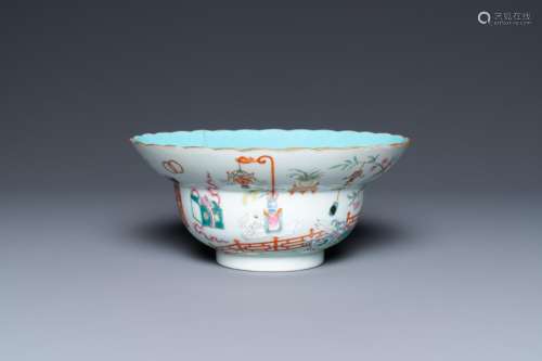 A Chinese famille rose 'bajixiang' bowl, Jiaqing mark and of...