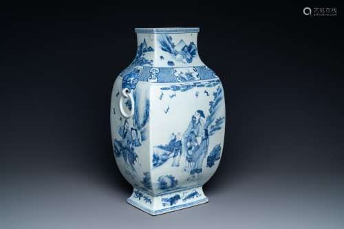 A large Chinese blue and white 'Seven Sages of the Bamboo Gr...