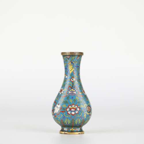 Chinese Cloisonne Vase, Qing Dynasty