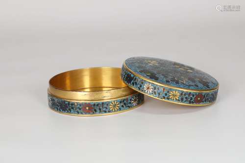 Ming，Cloisonne melon fruit pattern box