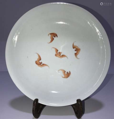 Chinese colored porcelain plate, Qianlong