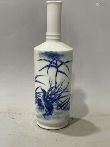 Wang Bu, blue and white porcelain vase