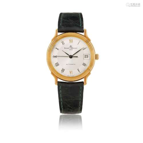 BAUME & MERCIER REF. 35264.091 IN GOLD WITH BOX AND PAPE...