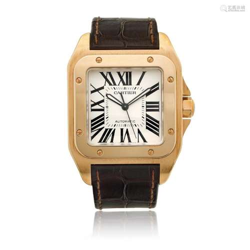 CARTIER SANTOS 100 XL REF. 2792 IN ROSE GOLD WITH BOX AND PA...