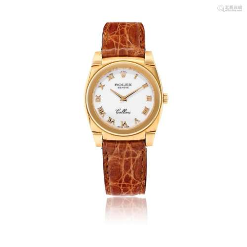 ROLEX CELLINI REF. 5320 IN GOLD WITH BOX AND PAPERS, SOLD IN...