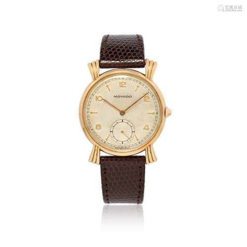 MOVADO REF. 48141 IN GOLD WITH FANCY LUGS, 40s