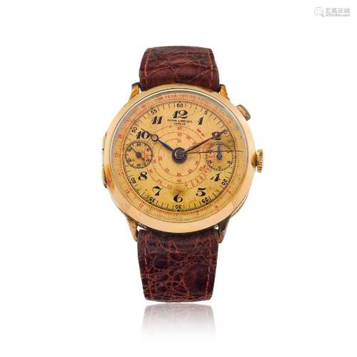 BAUME & MERCIER OVERSIZE MONOPUSHER GOLD CHRONOGRAPH, 30...