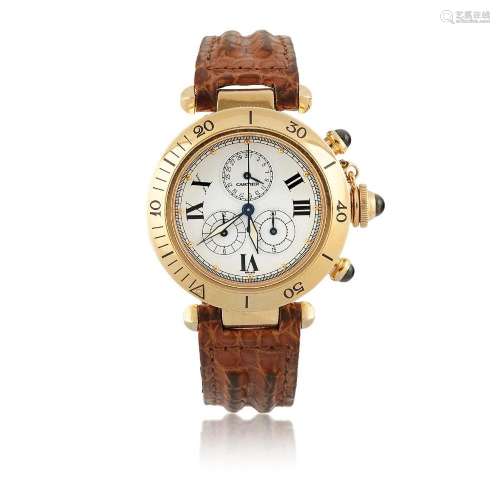 CARTIER PASHA CHRONO REF. 1353 IN GOLD, 90s